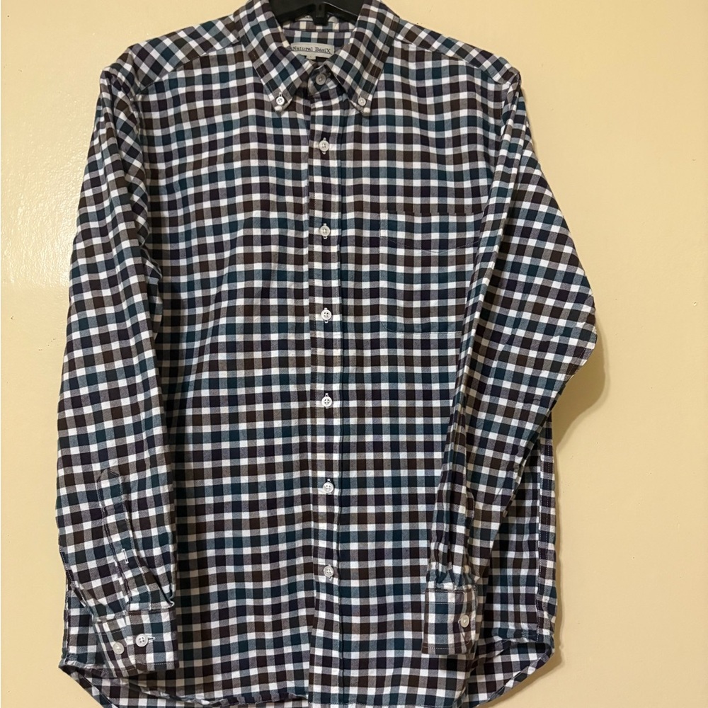 Men's Black and White Checkered Shirt